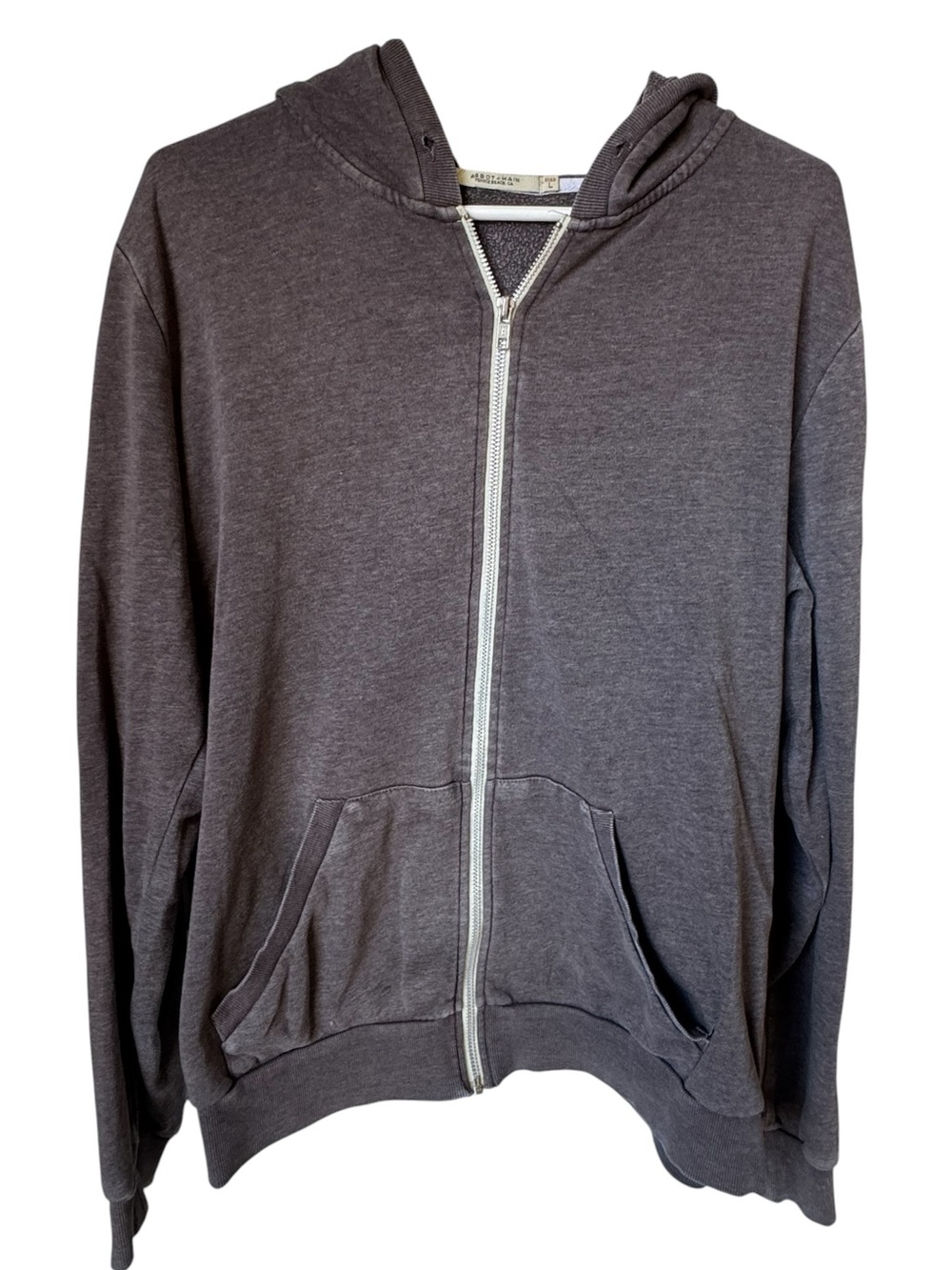 High End Abbot Main Venice CA Beach Surf Charcoal Zip-Up Hoodie Women’s L